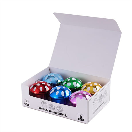 3 Parts 60mm Mushroom Grinder Box of 6 [SMJL-011] Display Pack Canadian Distributor