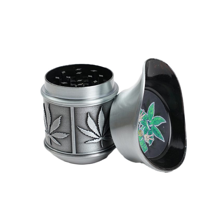 4 Parts 50mm Kettle Shape Metal Grinder Box of 6 [SMJL-008] Display Pack Canadian Distributor