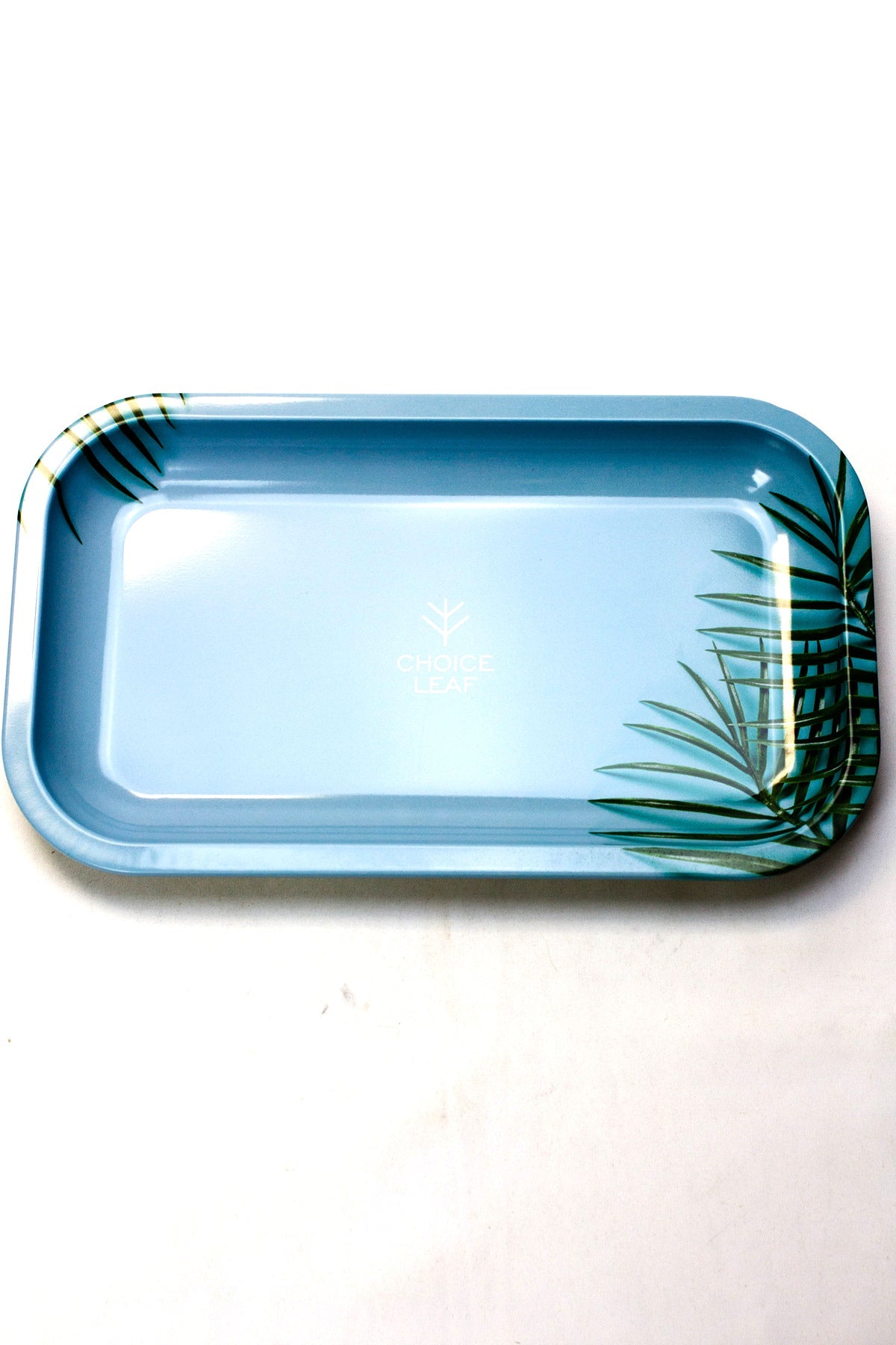 Choice leaf Medium Rolling Tray-Mint Palm - One Wholesale