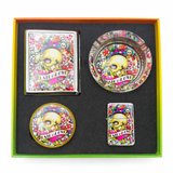 4 Pcs Smoking Accessories Gift Box Bundle LEHIGH WHOLESALE Skull (624)