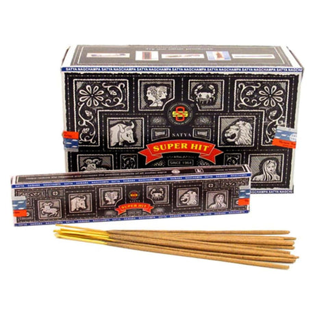Satya | Nag Champa Super Hit Box of 12 Incense LEHIGH WHOLESALE