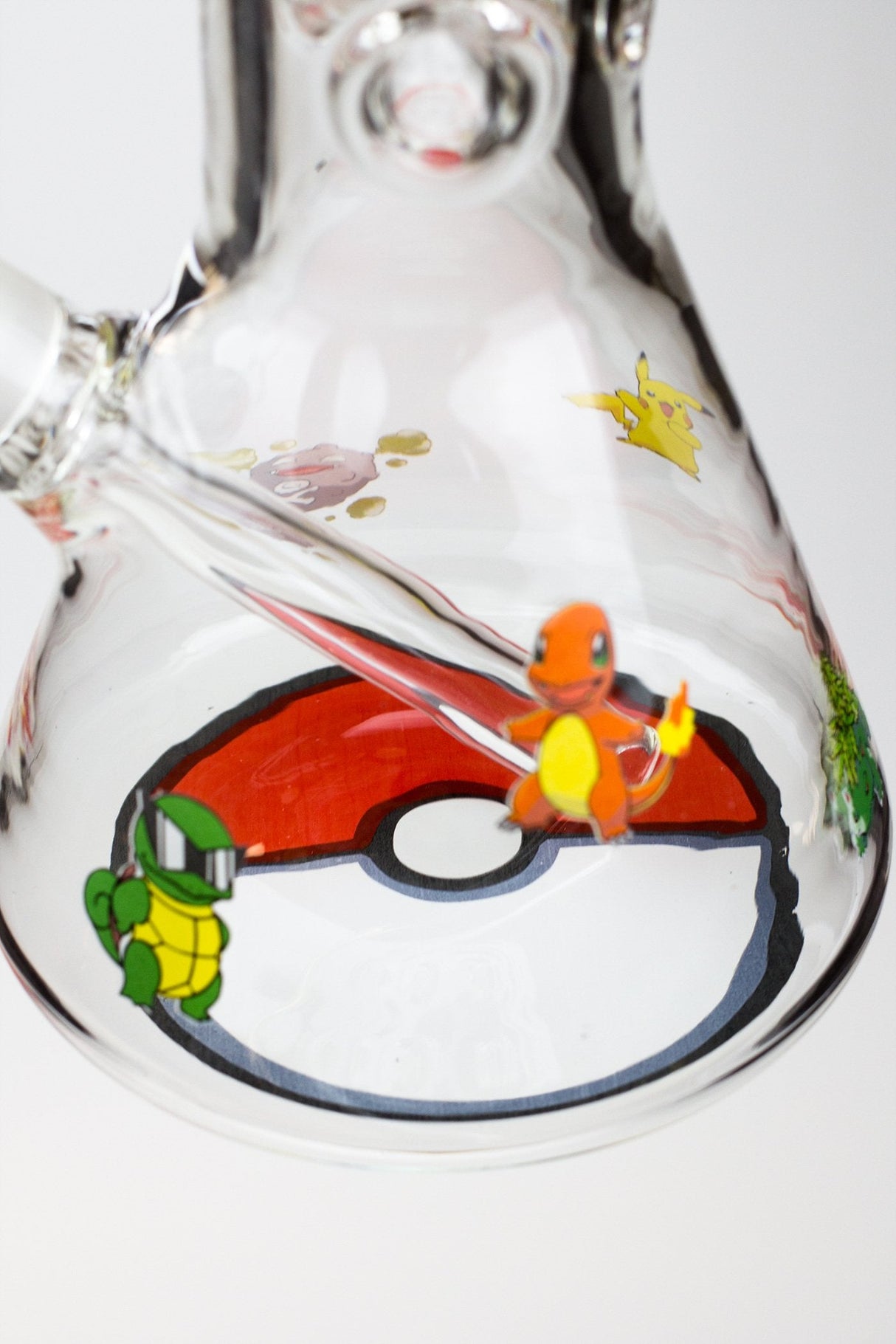 13.5" Cartoon 7 mm glass water beaker bong- - One Wholesale