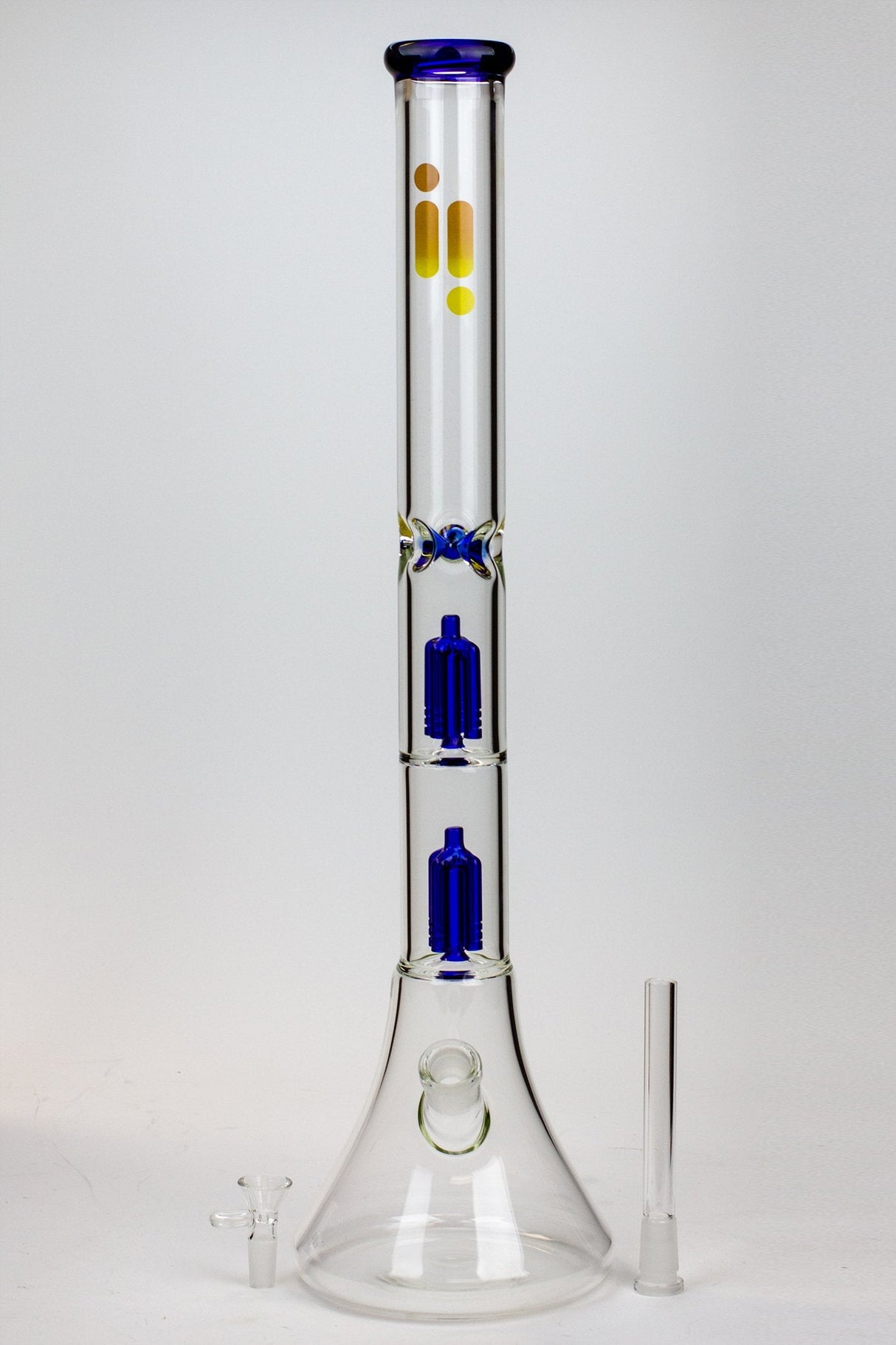 23" Infyniti Dual tree arms 7 mm glass water bong- - One Wholesale