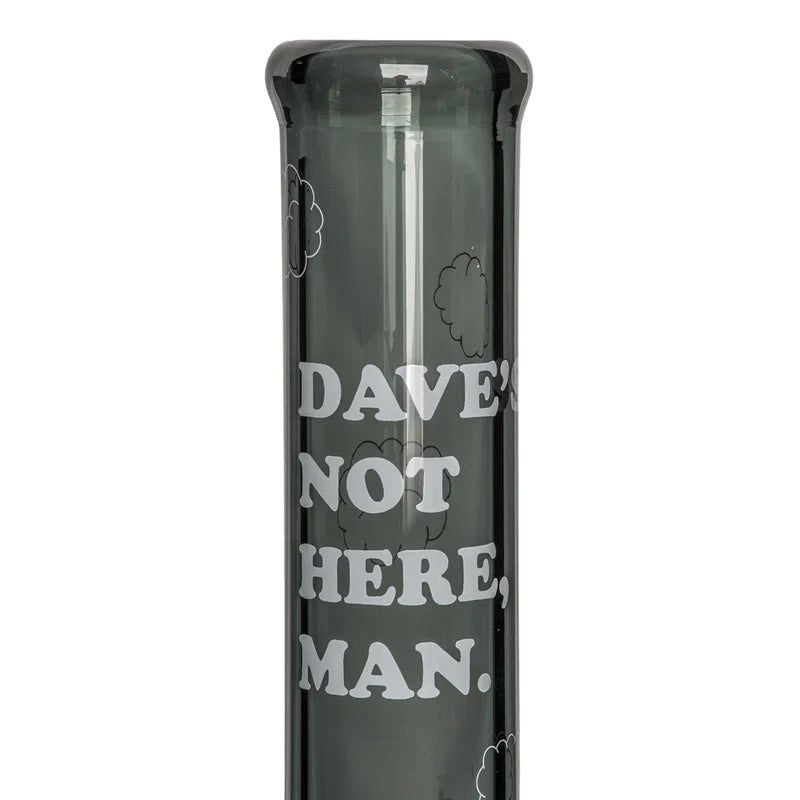 Cheech & Chong® Glass | 10" Dave's Not Here, Man Beaker Base Water Pipe [CC159] Glass Bong Smoking Cat Distribution