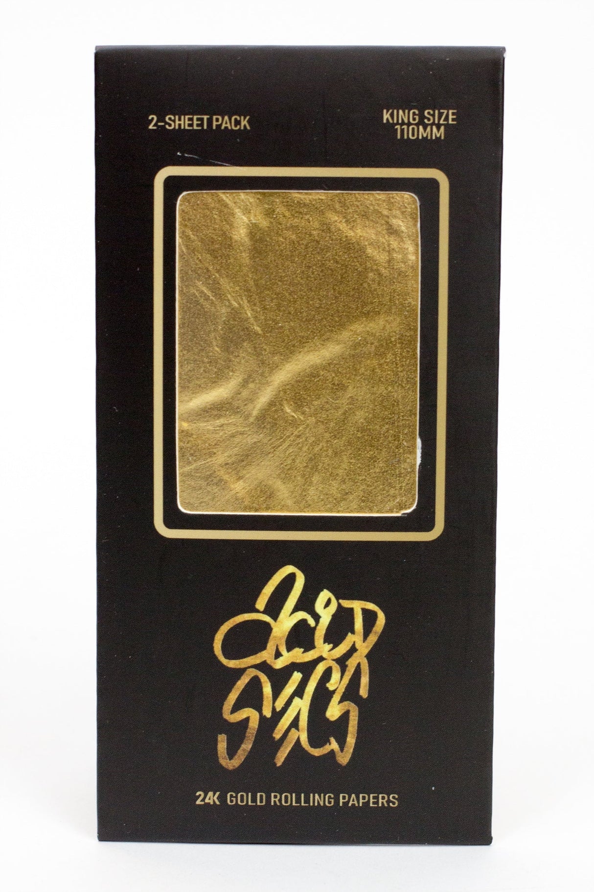 Acid Secs 24K Gold King size Rolling Paper-2-Sheets - One Wholesale