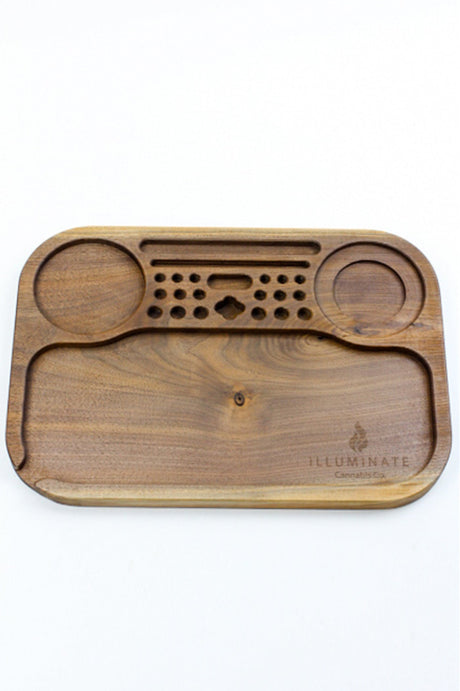 Walnut King size rolling tray Model 1- - One Wholesale