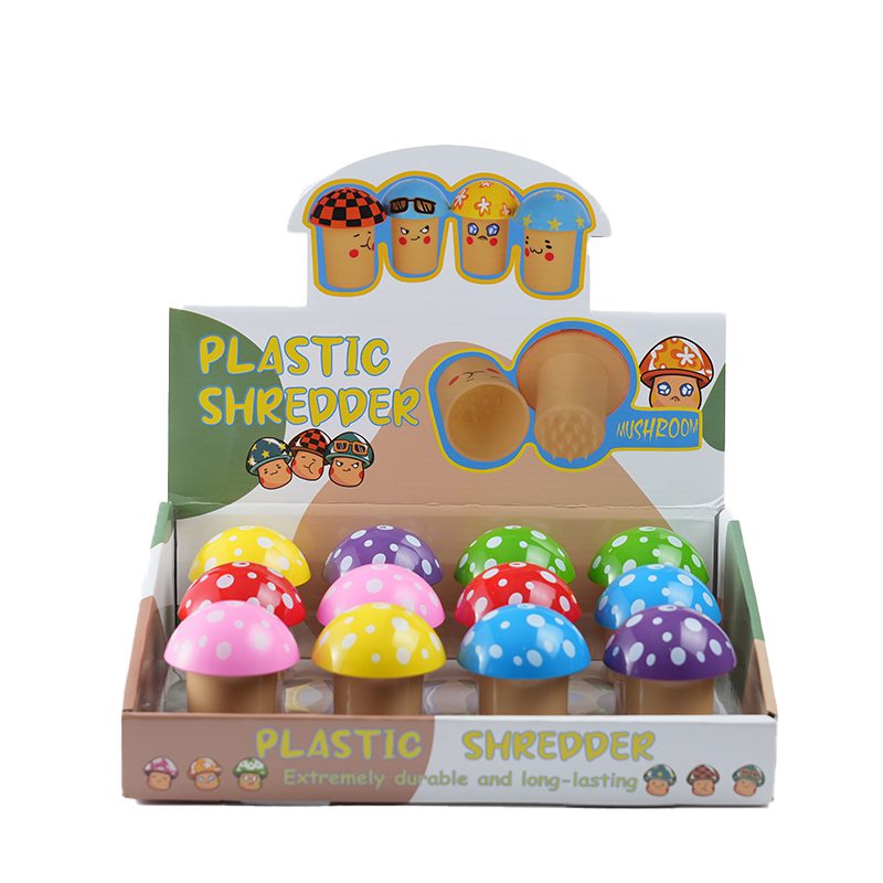 3 Parts 50mm Mushroom Head Plastic Grinder with Storage Box of 12 [SMJL-007]