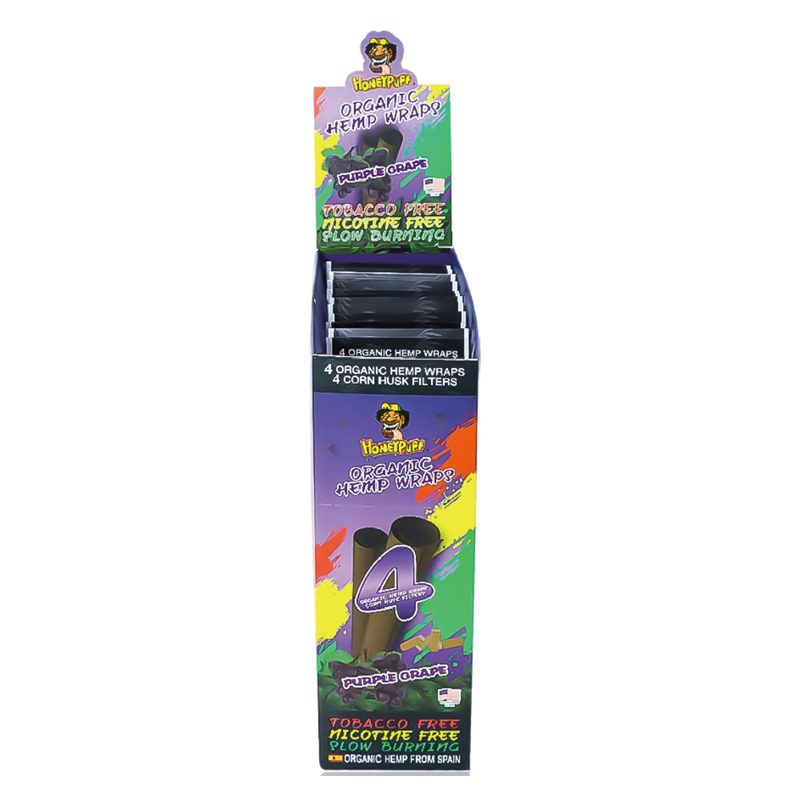 HoneyPuff | Slow Burning Hemp Wrap –  15 Packs/Display [P811X]