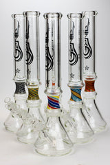 17.5" Genie 9 mm curved tube beaker water bong- - One Wholesale