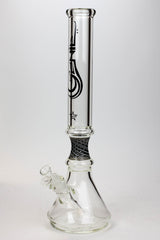 17.5" Genie 9 mm curved tube beaker water bong-A - One Wholesale