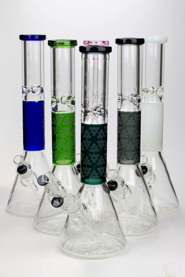 16" Genie 9 mm beaker glass water bong- - One Wholesale