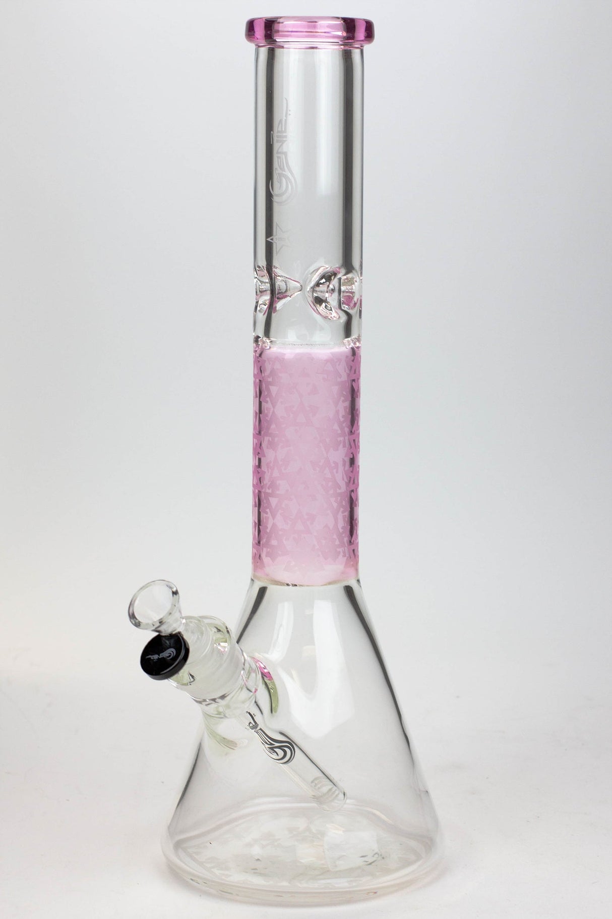 16" Genie 9 mm beaker glass water bong-Pink - One Wholesale