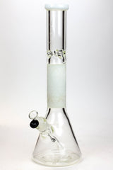 16" Genie 9 mm beaker glass water bong-White - One Wholesale