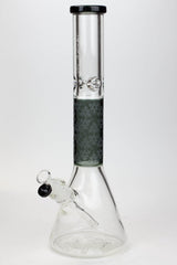 16" Genie 9 mm beaker glass water bong-Smoke - One Wholesale