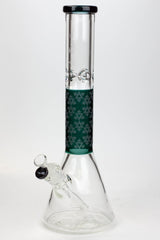 16" Genie 9 mm beaker glass water bong-Teal - One Wholesale