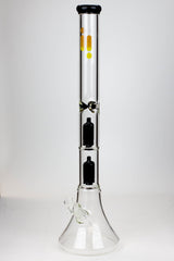 23" Infyniti Dual tree arms 7 mm glass water bong-Black - One Wholesale