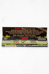 RAW Black Organic Hemp Rolling Paper- - One Wholesale