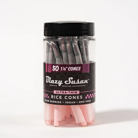 Blazy Susan | Ultra Thin Rice Cones Jar – 50 Count