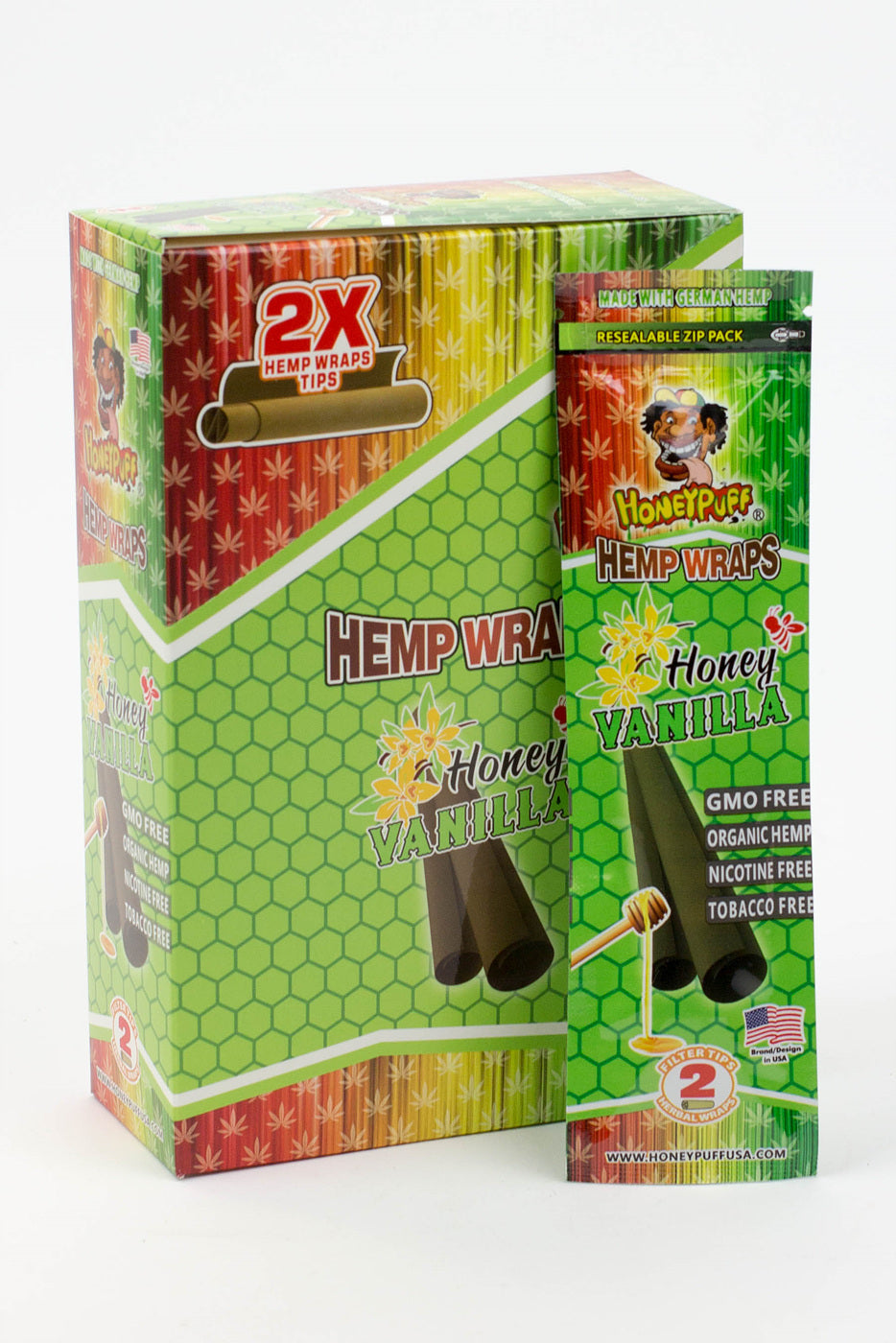 HONEYPUFF Fruit Flavored Hemp Wraps Leaf Wrap ONE Vanilla