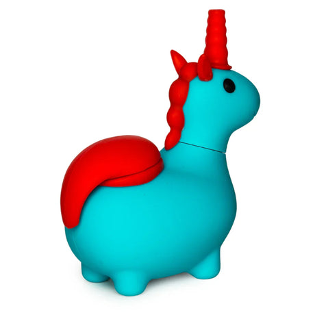 LIT® Silicone | 4.75" Unicorn Hand Pipe Silicone Pipe Smoking Cat Distribution Blue