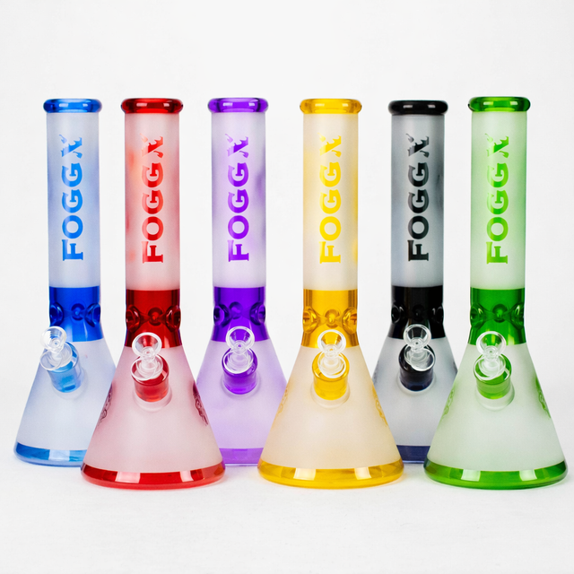 FOGGX | 14" Sandblasted Frosted Big Skull Beaker Water Pipe – 7mm Thick [FT1648ATS] Glass Bong LEHIGH WHOLESALE