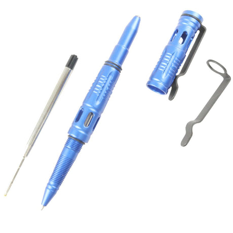 5.75″ Blue Tactical Pen – Self-Defense Pen with Belt Clip & Tool Slot [9862] Multi Tool · Accessory Canadian Distributor