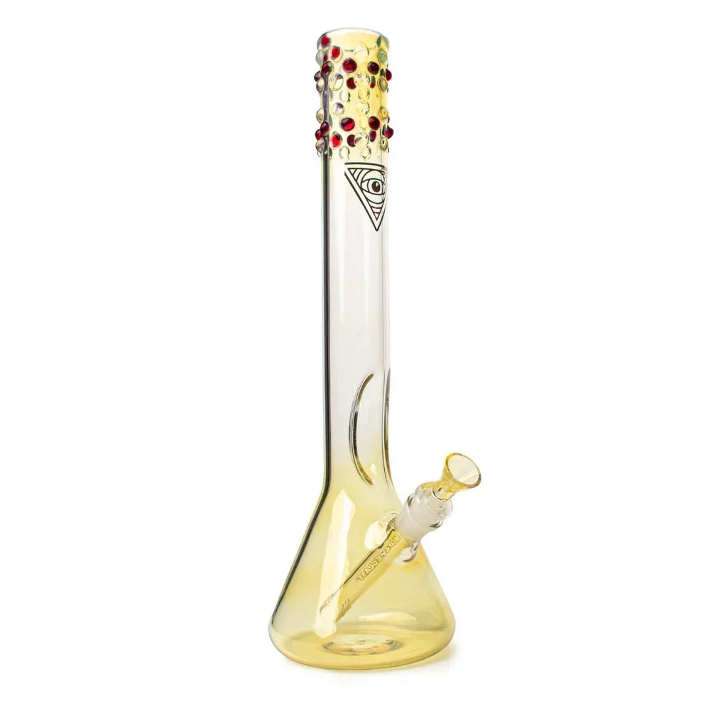 SC Red Eye Glass 16" Six Ring Colour Changing Beaker Bong