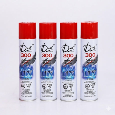 DUCO™ | 11X PREMIUM REFINED BUTANE - 300 ML PACK OF 12 Butane · Fluid ONE TRADING