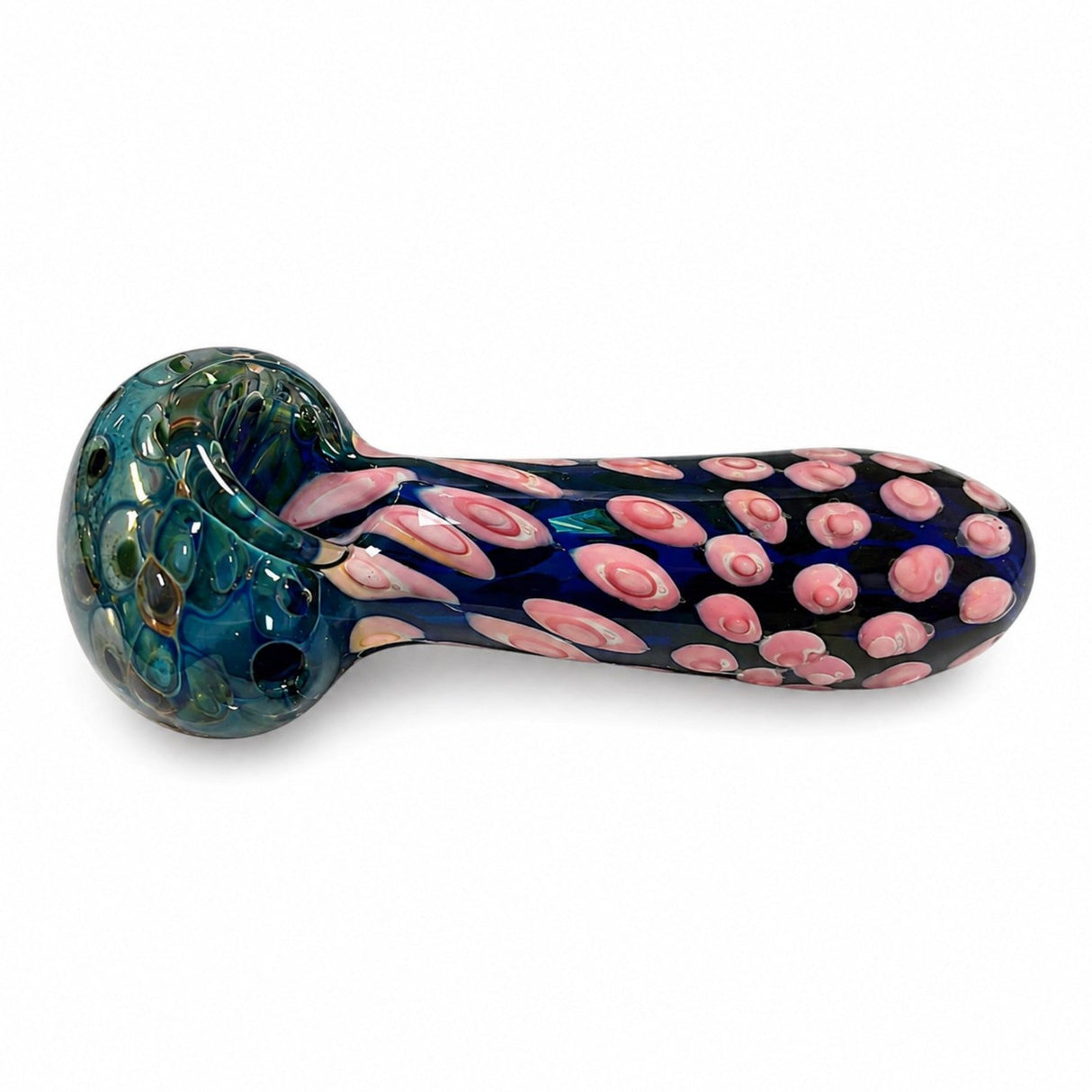 5" Blue Webwork Glass Hand Pipe Glass Pipe Super Supplys Inc