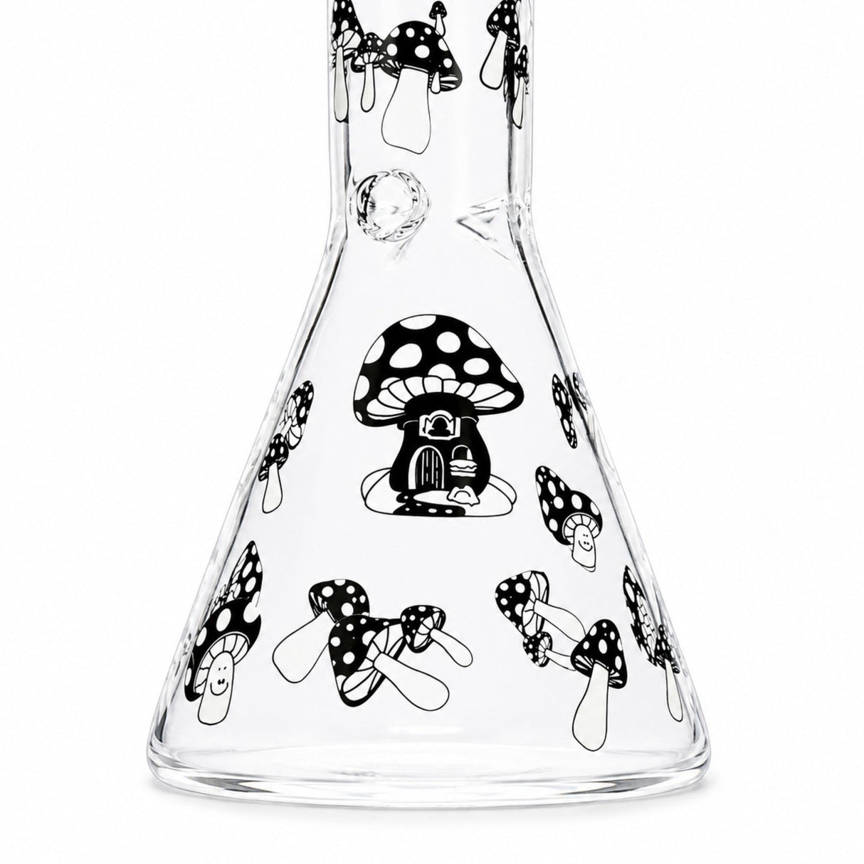 10" Glow-in-the-Dark Mushroom Beaker Bong Glass Bong Super Supplys Inc