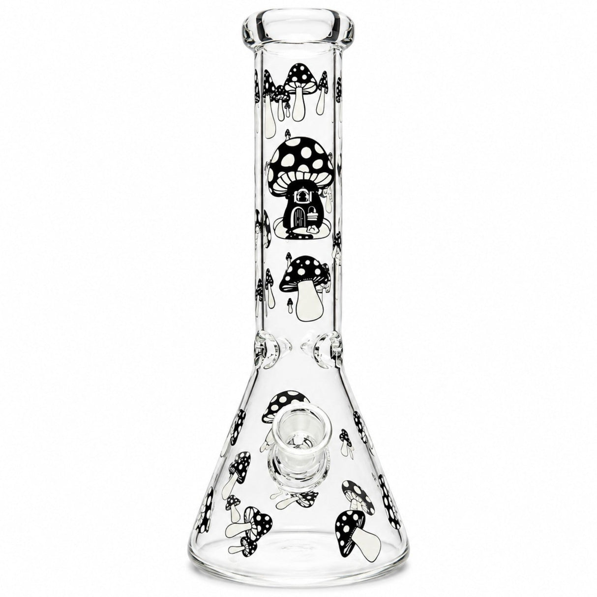 10" Glow-in-the-Dark Mushroom Beaker Bong Glass Bong Super Supplys Inc