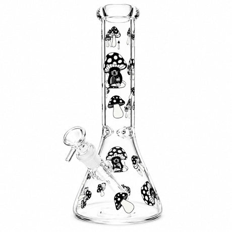 10" Glow-in-the-Dark Mushroom Beaker Bong Glass Bong Super Supplys Inc Default Title