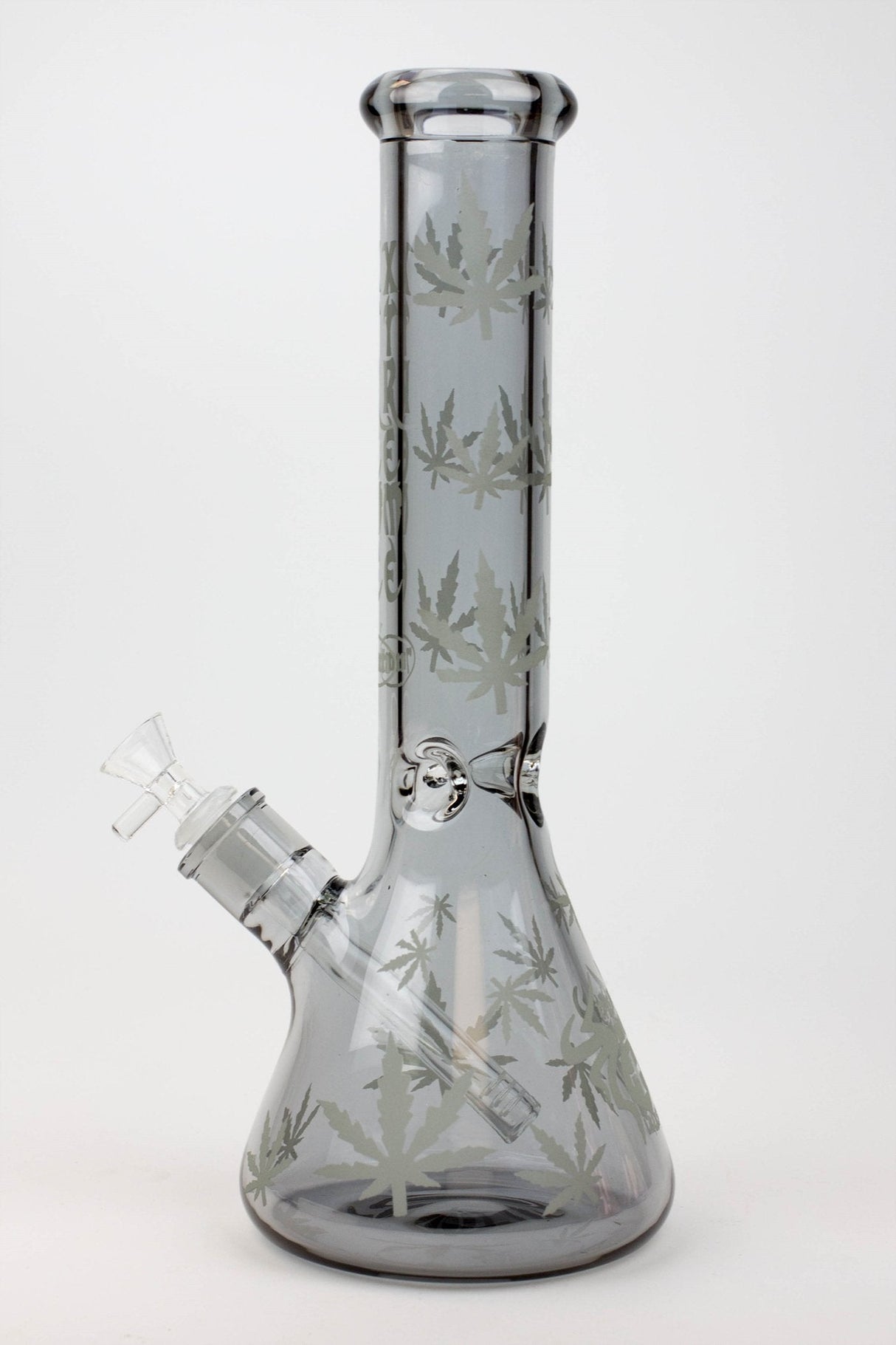 14" XTREME Glass / 7 mm / Leaf Electroplated Glass beaker Bong- - One Wholesale