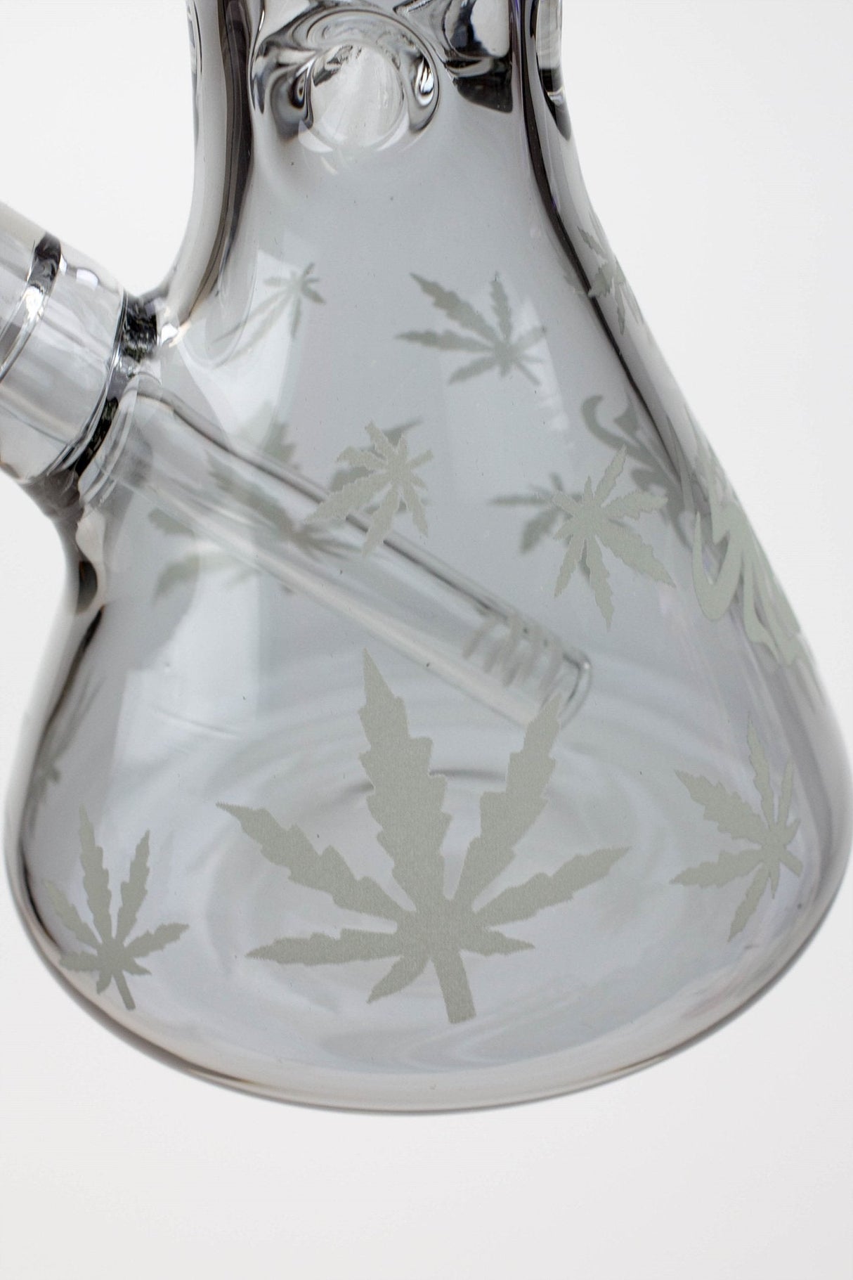 14" XTREME Glass / 7 mm / Leaf Electroplated Glass beaker Bong- - One Wholesale