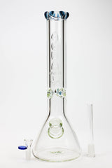 15.5" AQUA Glass / 9mm / glass beaker water bong- - One Wholesale