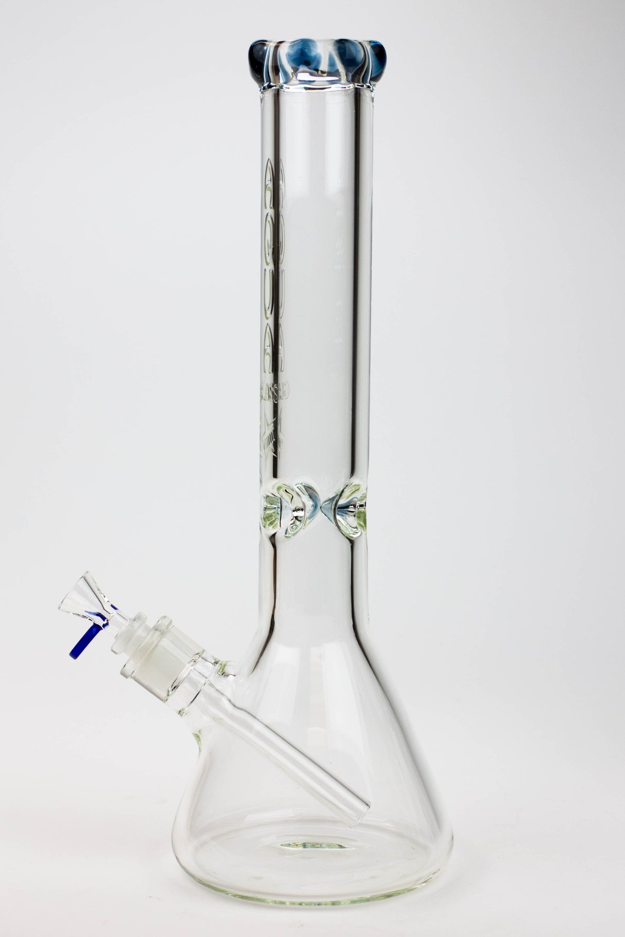 15.5" AQUA Glass / 9mm / glass beaker water bong- - One Wholesale