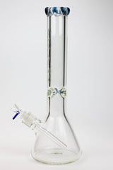 15.5" AQUA Glass / 9mm / glass beaker water bong- - One Wholesale