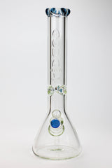 15.5" AQUA Glass / 9mm / glass beaker water bong- - One Wholesale