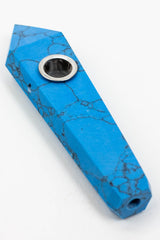 Acid Secs - Crystal Stone Smoking Pipe with choke hole Quartz · Stone Pipe Acid Secs Productions Inc. Blue Howlite