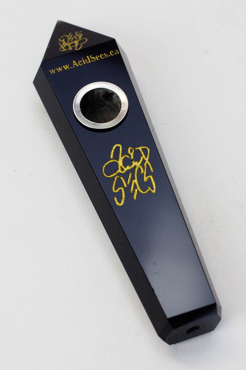 Acid Secs - Natural Obsidian Smoking Pipe Quartz · Stone Pipe Acid Secs Productions Inc.