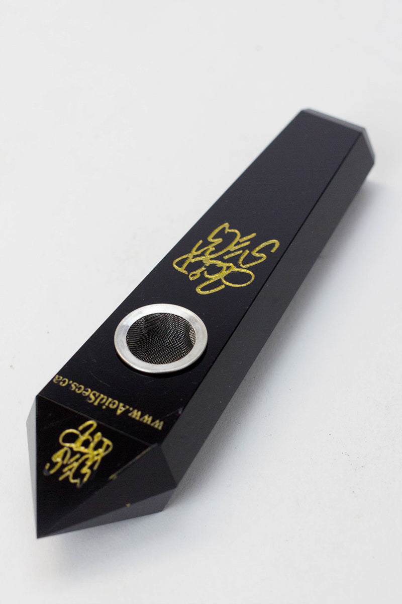 Acid Secs - Natural Obsidian Smoking Pipe Quartz · Stone Pipe Acid Secs Productions Inc.