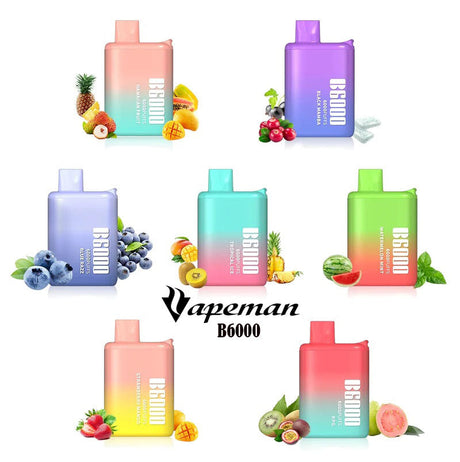 Vapeman 6000 Puffs Rechargable Vape - B6000 Federal Excise Tax StoneSmiths