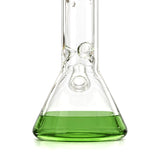 14" Green Accent Beaker Glass Bong Super Supplys Inc