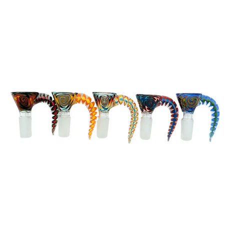 Medusa | Glass Bong Bowl with Swirl Horn – Assorted Colors Bowl · Banger · Oil Burner Small Biz Distributors