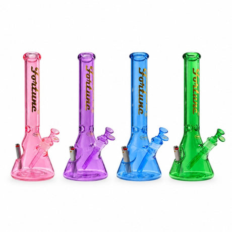 Fortune | 18" 7mm Beaker w/ Lighter Pocket Glass Bong Fortune