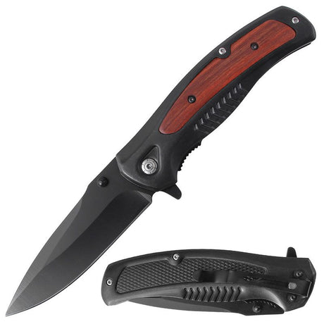 Folding Pocket Knife Stainless - Rosewood [BF210861-W] Folding Knife Canadian Distributor