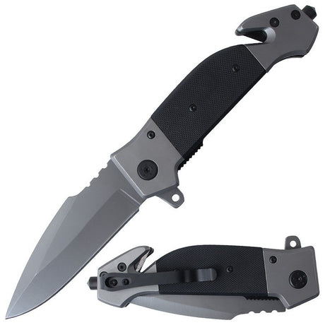 Folding Pocket Knife Stainless - Gun Gray [BF210868] Folding Knife Canadian Distributor