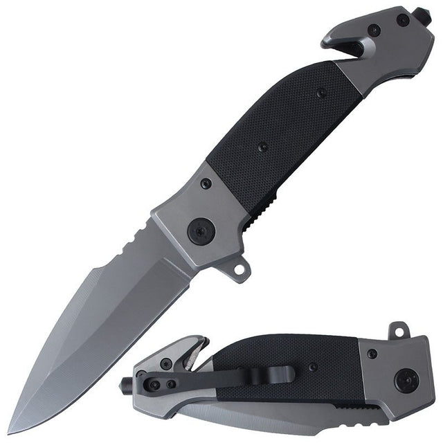 Folding Pocket Knife Stainless - Gun Gray [BF210868] Folding Knife Canadian Distributor