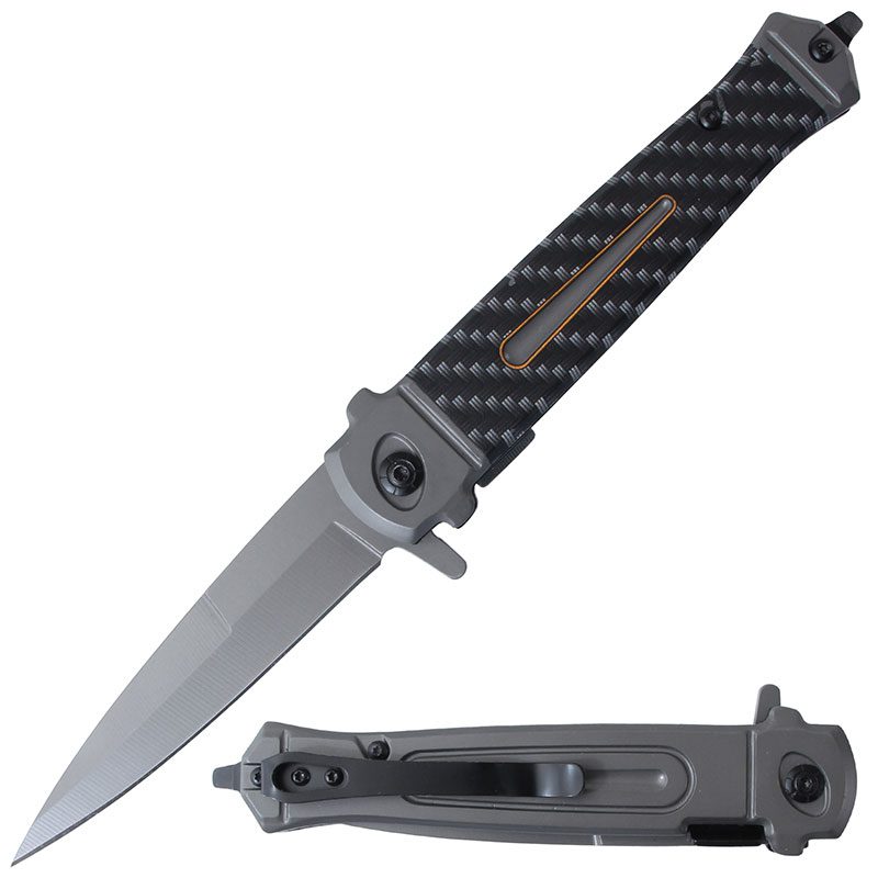 Folding Pocket Knife Stainless - Gun Gray Printing [BF210869] Folding Knife Canadian Distributor