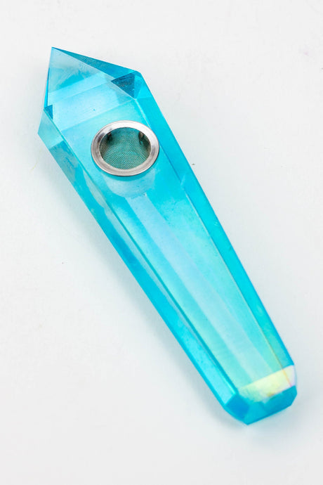 Quartz Smoking Pipe Pack of 2-Blue Aura - One Wholesale